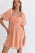 Bow Front Babydoll Puff Sleeve Dress entro 