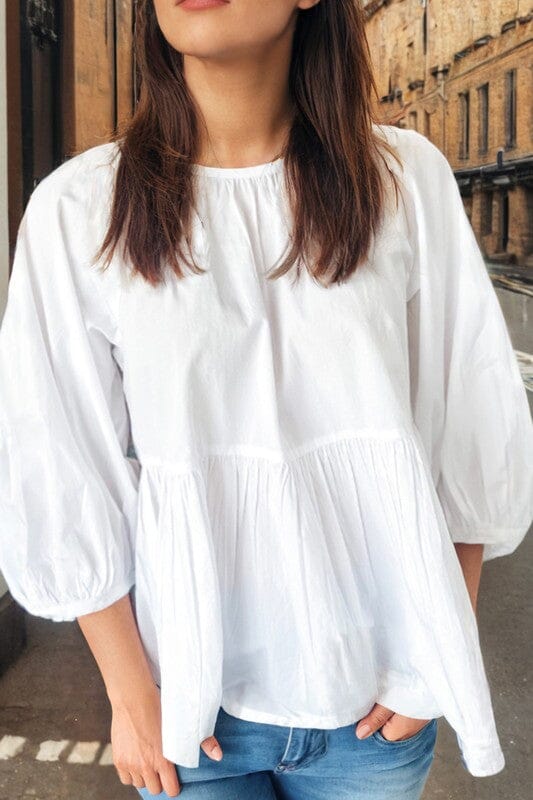 Bow Knot Back Poplin Shirt kentce 