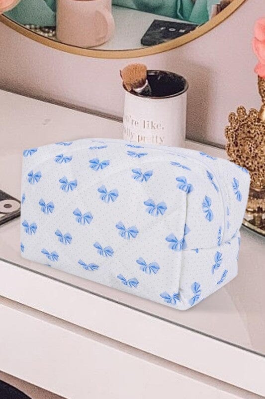 Bow Knot Makeup Case Shewin Blue 