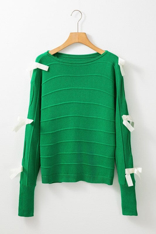 Bow Sleeve Sweater Kentce 