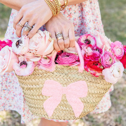 Bow Straw Basket Miramar Store 
