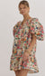 Bright and Bold Floral Puff Sleeve Dress entro 