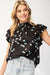 BUTTERFLY PRINTED MOCK NECK TOP Eesome 