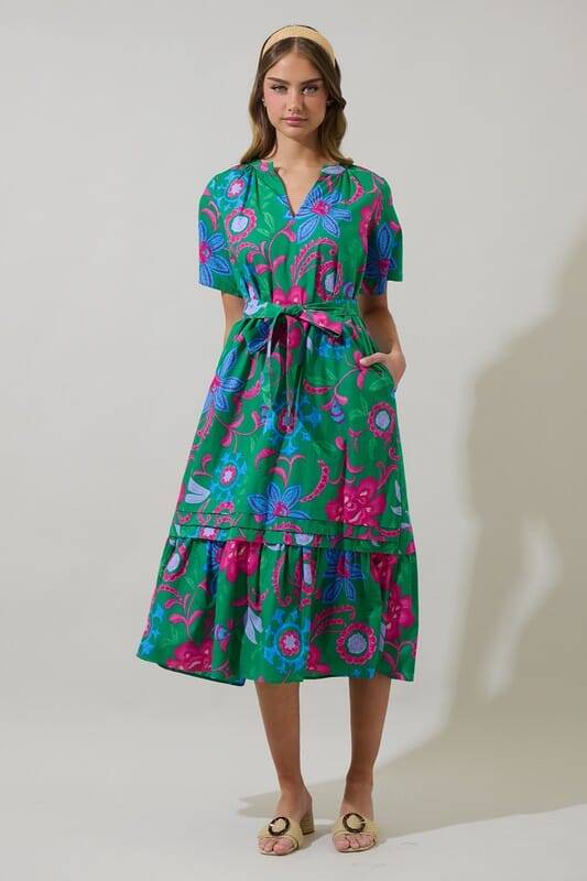 Cabina Floral Midi Sugarlips 
