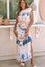 Cap Sleeve Tie Dye Long Slit Dress Youmi 