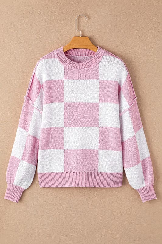 Checkered Sweater Shewin 