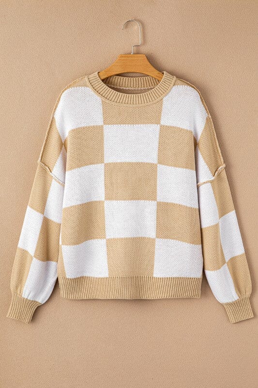 Checkered Sweater Shewin 