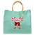 Christmas Carryall Jute Tote Royal Standard Merry and Bright 