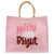 Christmas Carryall Jute Tote Royal Standard Merry and Bright 