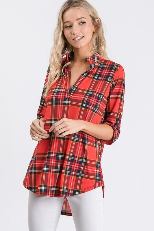 Christmas Plaid Popover heimish 