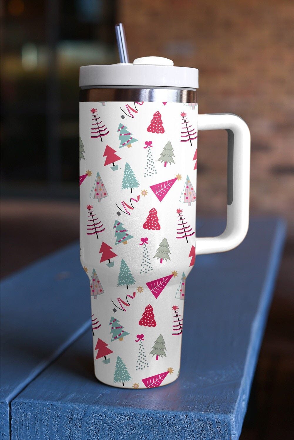 Christmas Tree Printed 40oz Thermos Cup Shiying 