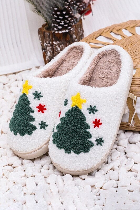 Christmas Tree Slippers Shewin 