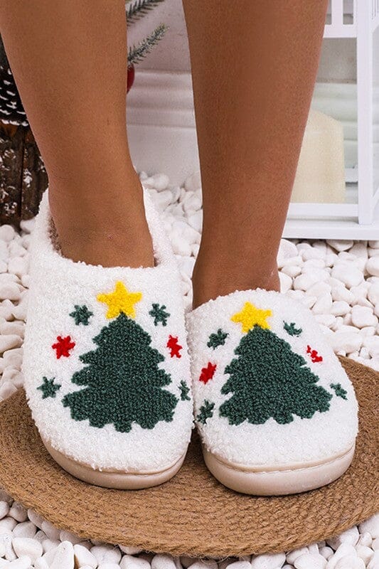 Christmas Tree Slippers Shewin 