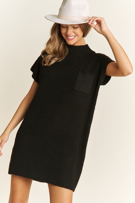 CLASSIC DROP SHOULDER SWEATER KNIT MINI DRESS cezanne 