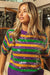 Clear Sequin Mardi Gras Striped Sweater bibi 