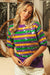 Clear Sequin Mardi Gras Striped Sweater bibi 