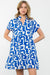 Cobalt Tribal Print Button Up Dress thml 