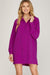 Collared Loose Fitting Pocket Dress she + sky 