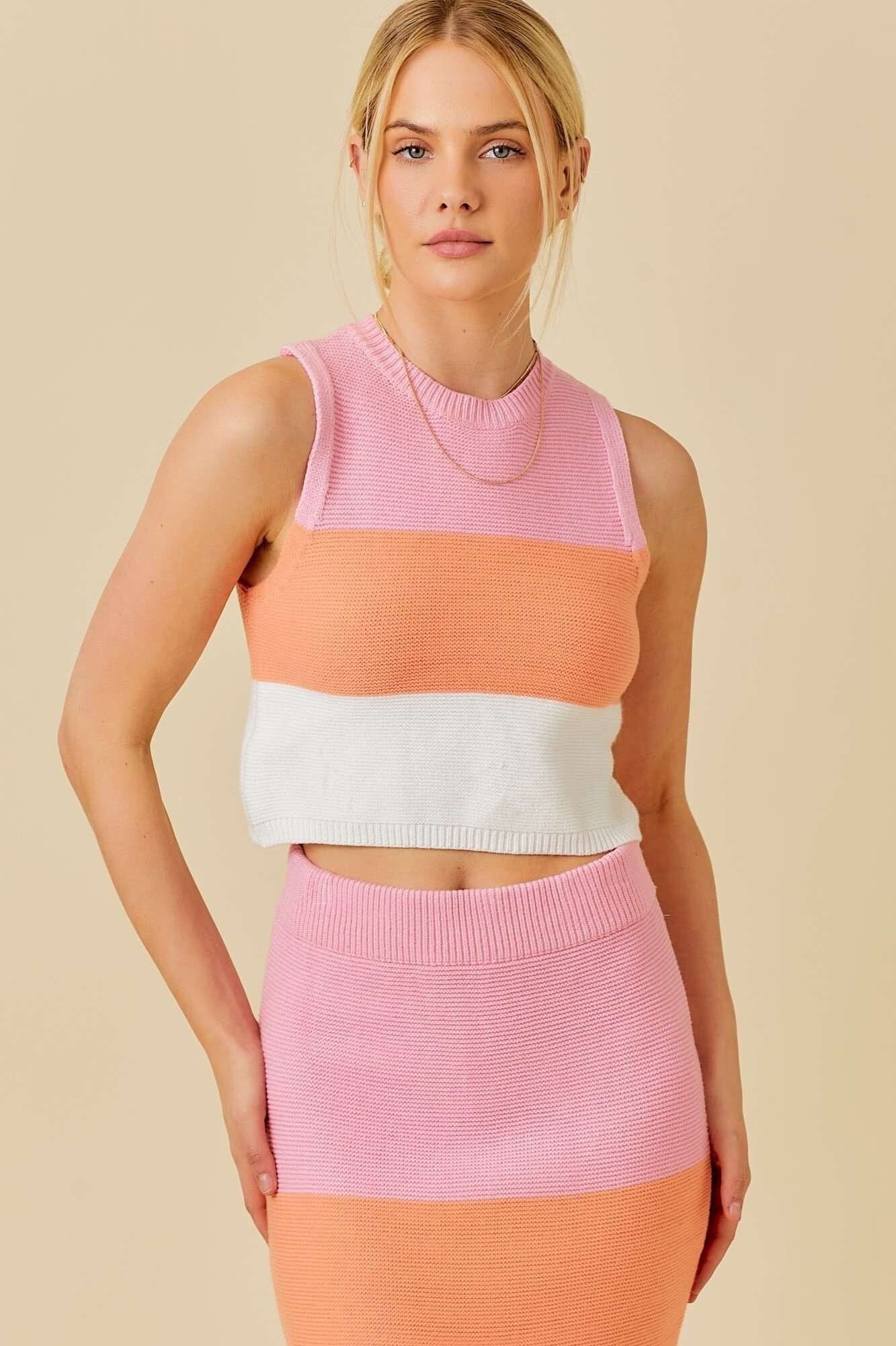 Colorblock Two Piece Set Main Strip 