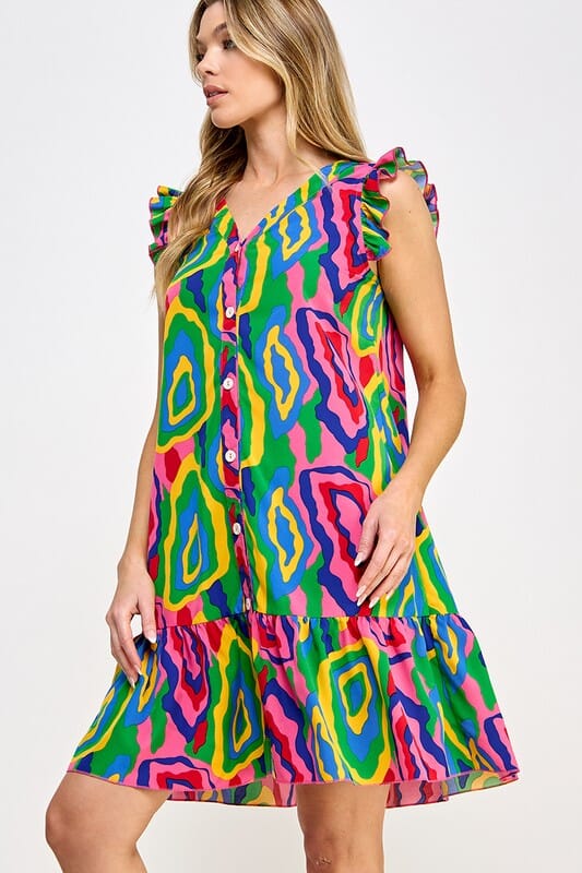 Colorful Marble Dress Solution 