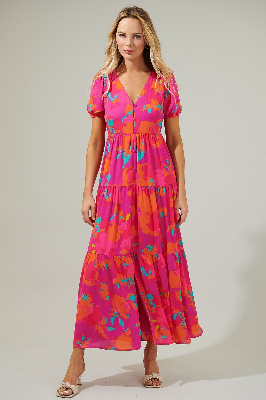 Constance Floral Monaco Dress Sugarlips 