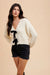 CONTRAST FRONT TIE DETAIL RIB SWEATER CARDIGAN Annie Wear 