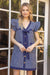 Contrast Ribbon Detailed Tweed Mini Dress Voy 