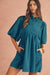 Corduroy Bubble Sleeve Dress Kentce 