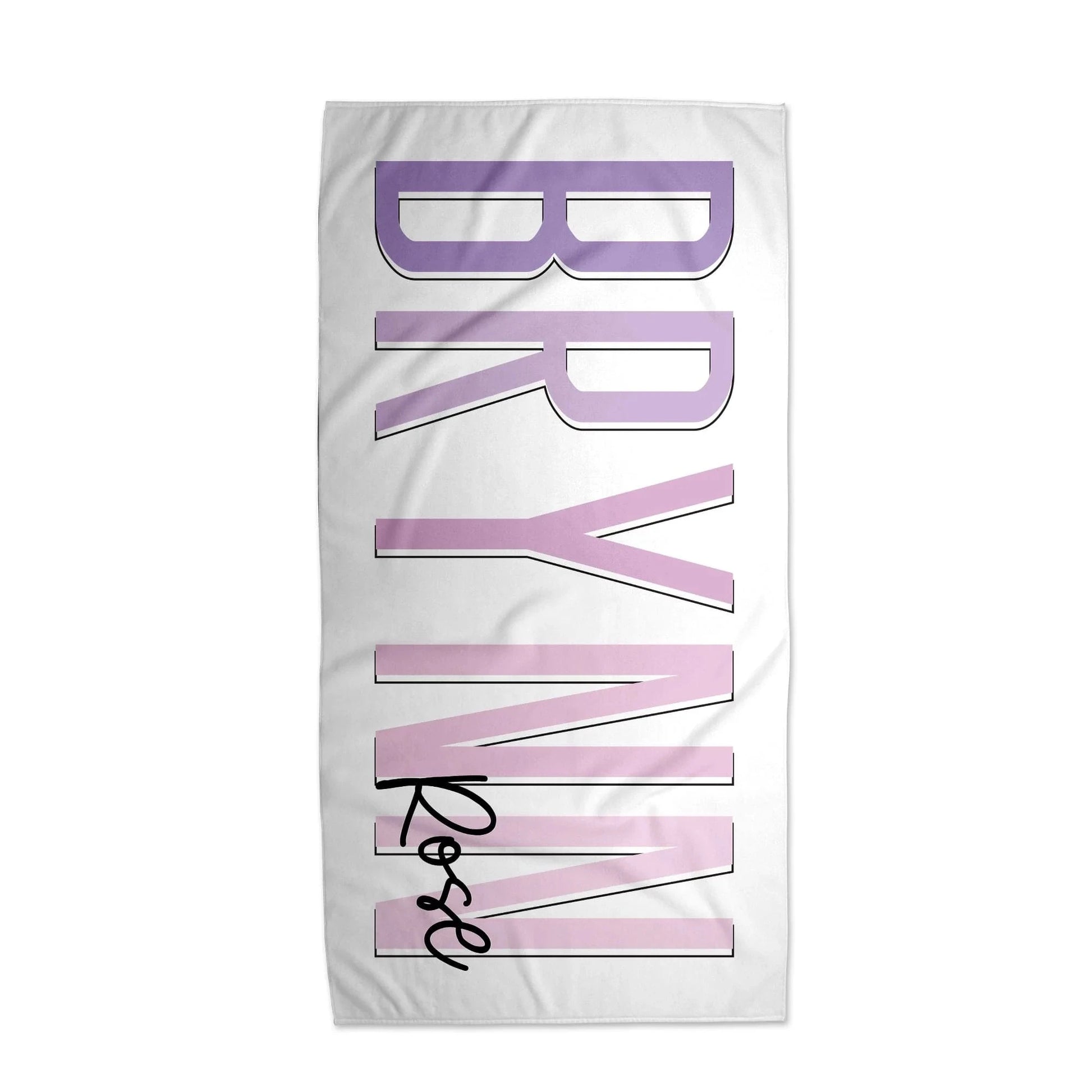 Custom Name Beach Towel GLAM Purple 