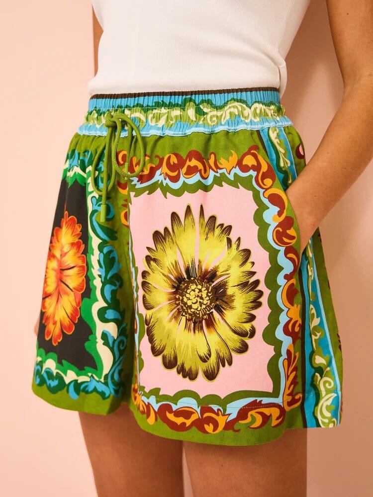 Daisy Print Linen Set Metamorphosis Girl 
