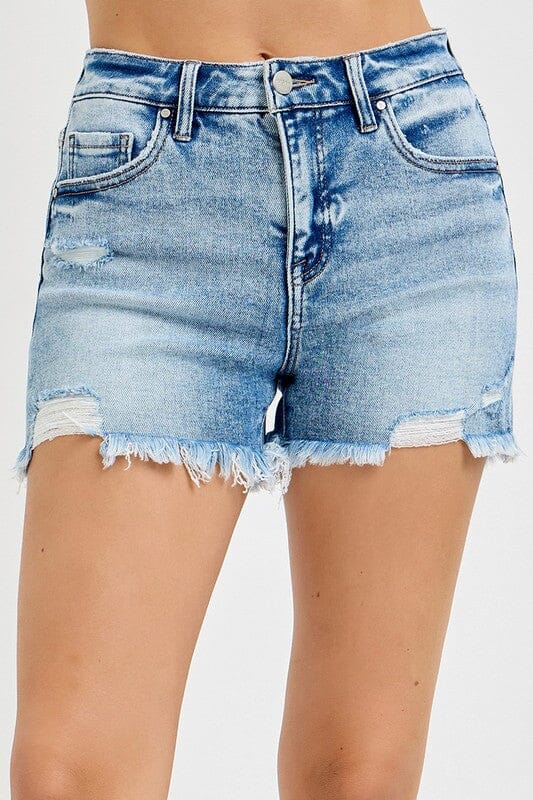 Distressed Hi-Rise Boyfriend Shorts risen jeans 