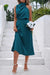 Drape Neck Satin Midi Asia Direct 