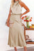 Drape Neck Satin Midi Asia Direct 