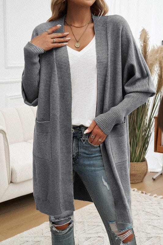 Drop Shoulder Long Cardigan Asia Direct 