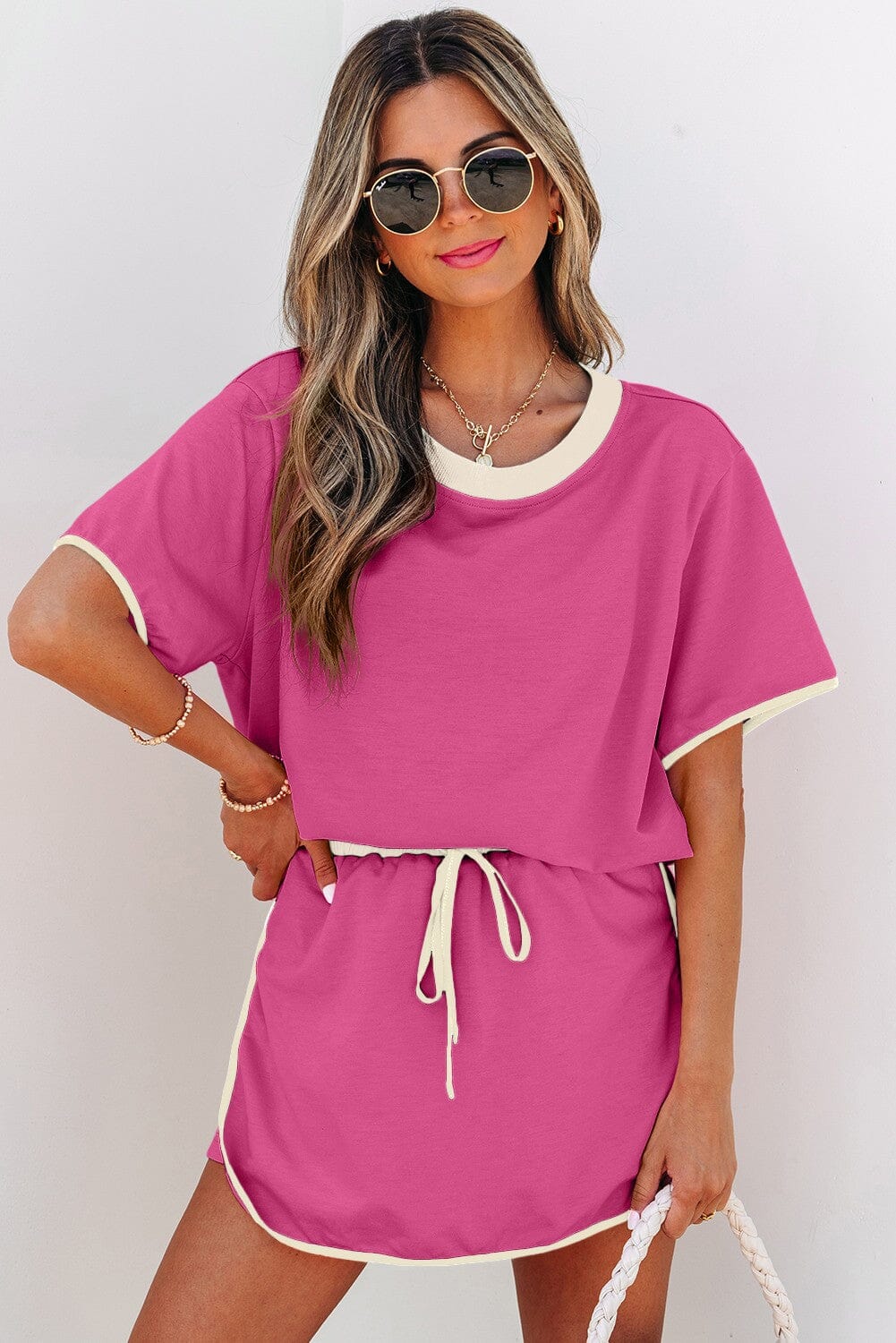 Drop Shoulder T and Skort Set Kentce, Sweet Lover Fashion 