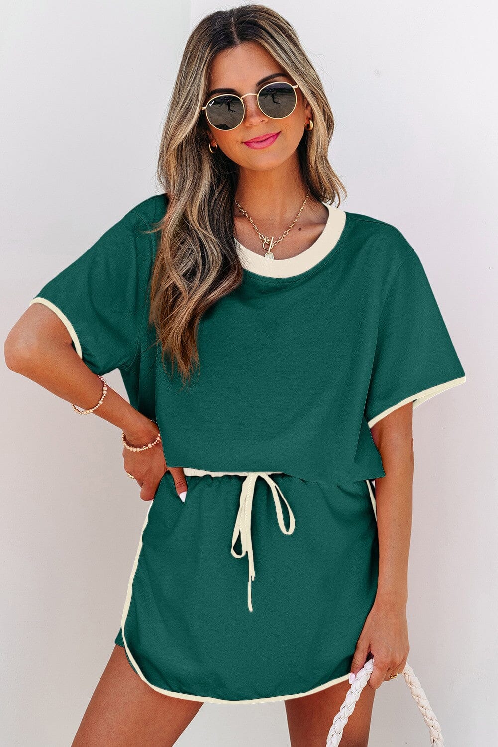 Drop Shoulder T and Skort Set Kentce, Sweet Lover Fashion 