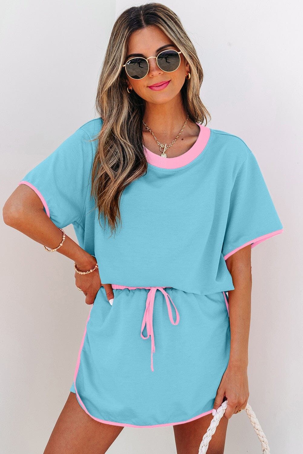 Drop Shoulder T and Skort Set Kentce, Sweet Lover Fashion 