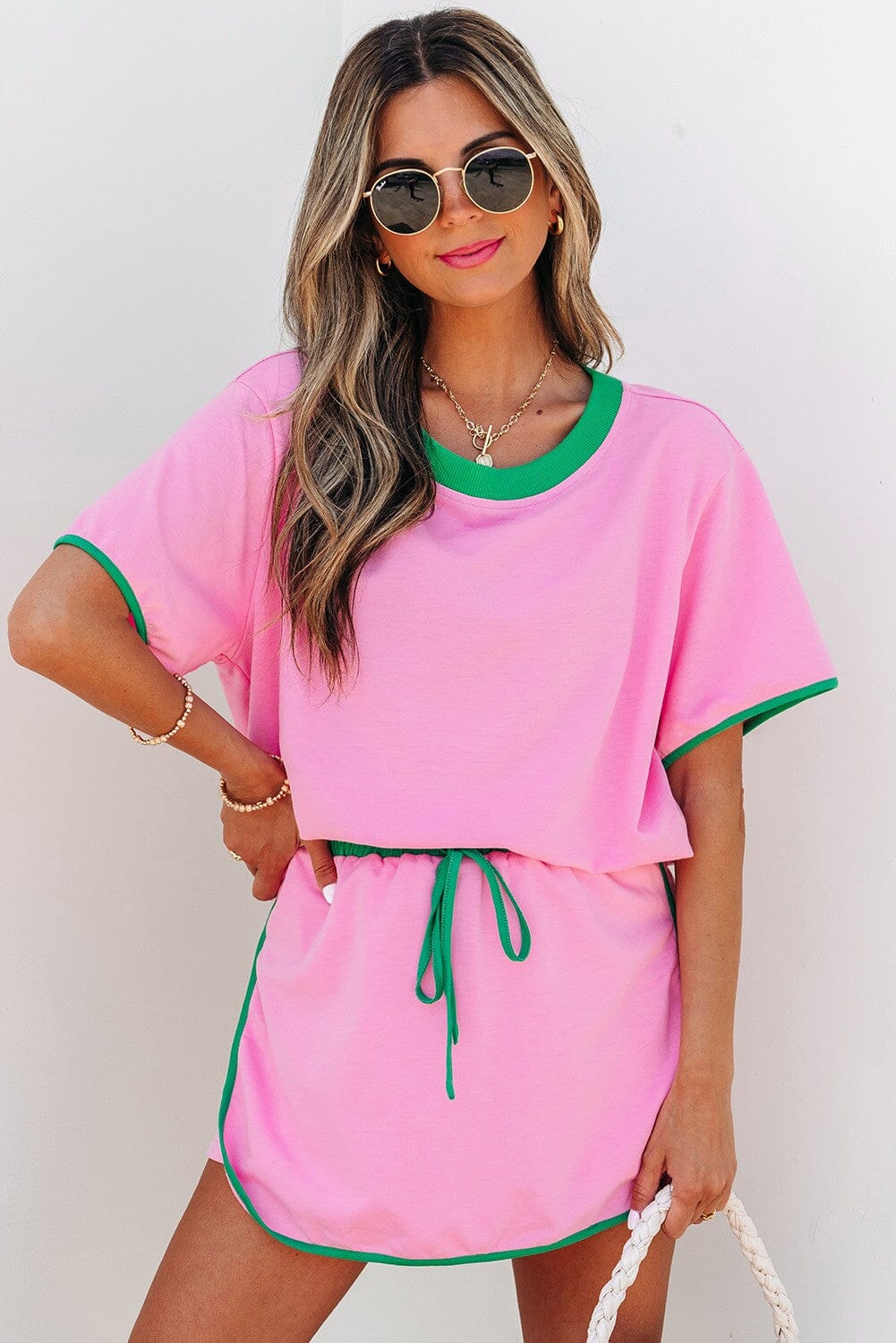 Drop Shoulder T and Skort Set Kentce, Sweet Lover Fashion 