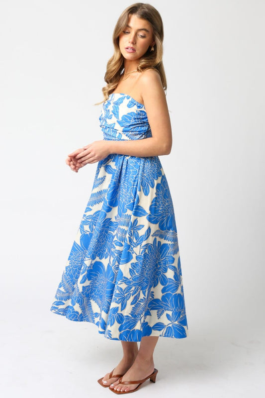 Elliott Floral Dress Olivaceous 