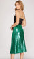 Emerald Sequin Midi Skirt she + sky 