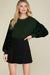 Emerald Sequin Sleeve Sweater she + sky 