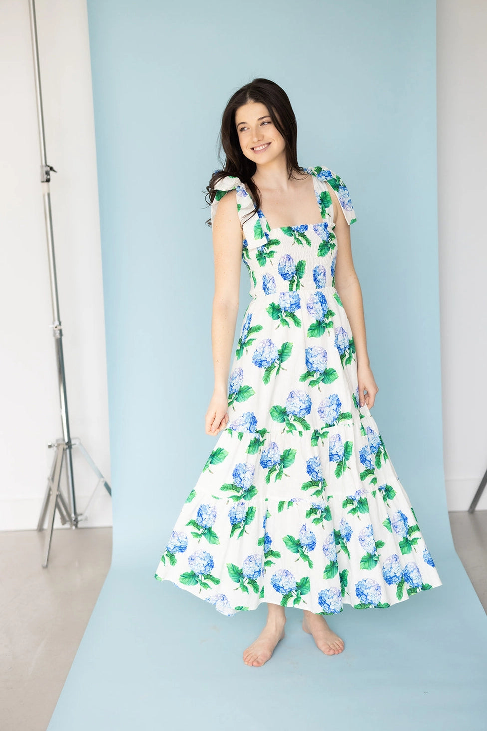 Emma Blue Hydrangea Dress Kathleen Maeve 