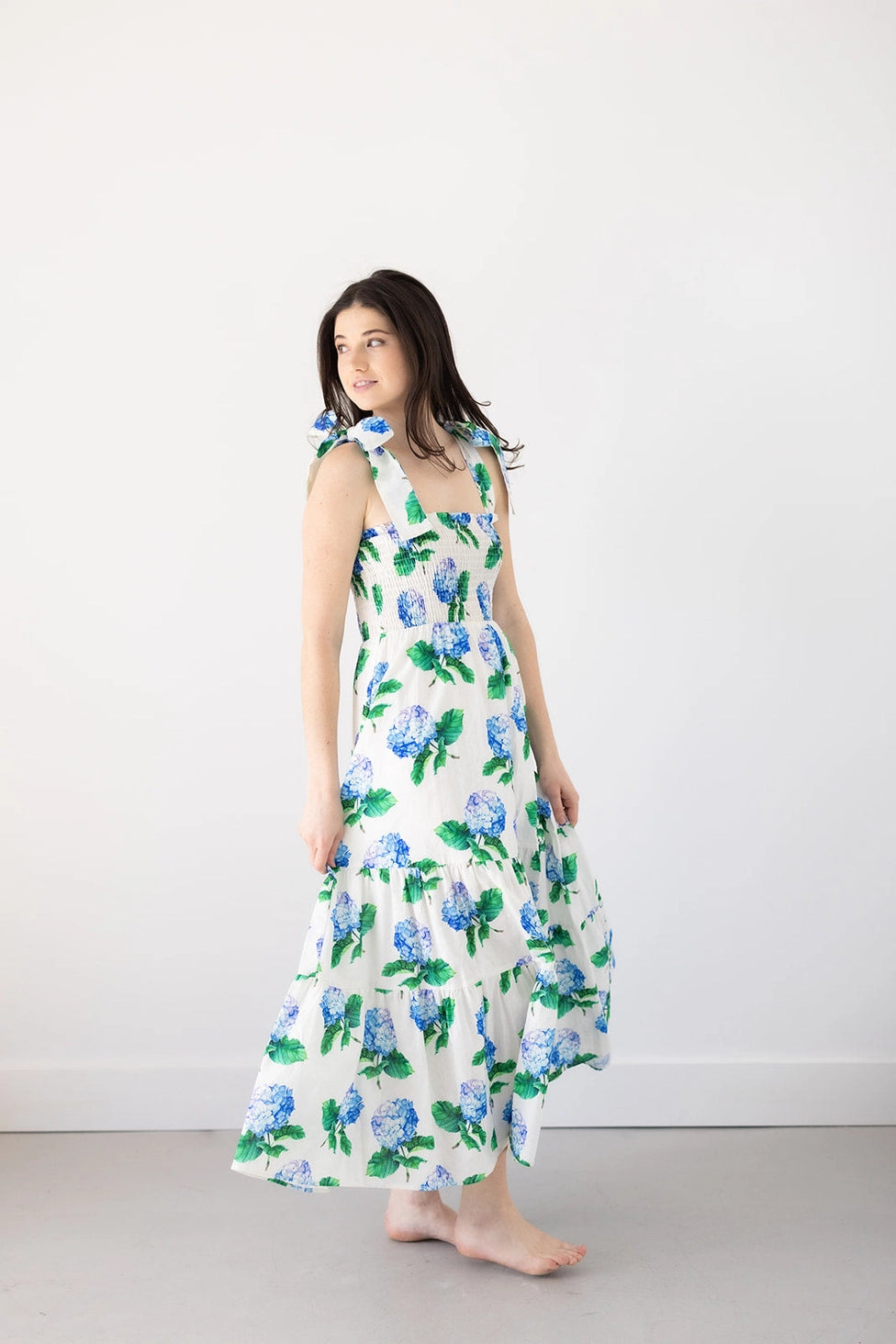 Emma Blue Hydrangea Dress Kathleen Maeve 