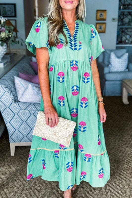 Fan Print Maxi Shewin small Mint 