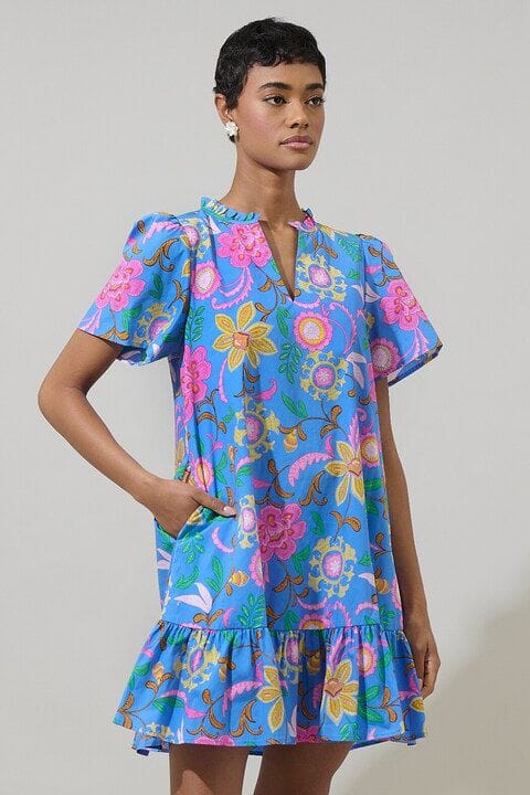 Faro Floral Celeste Dress Sugarlips 