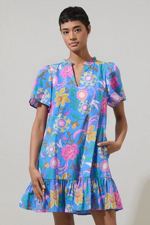 Faro Floral Celeste Dress Sugarlips 