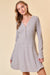 Fit and Flare Henley Knit Dress Doe & Rae 