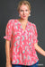 Flamingo Spotted Notched Neck Top Kentce 