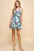 Floral Jacquard Scoop Neckline Dress TCEC 