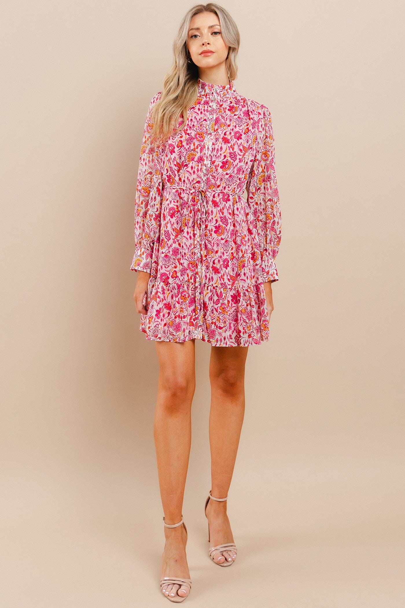 Floral Long Sleeve Dress TCEC 